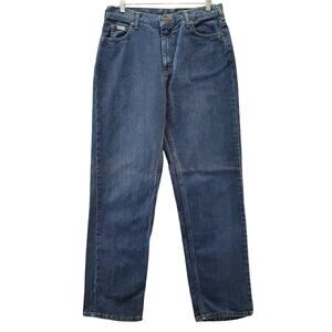 Lee Womens Size 10M Jeans Relaxed Fit Tapered Leg Dark Wash 100% Cotton NWT